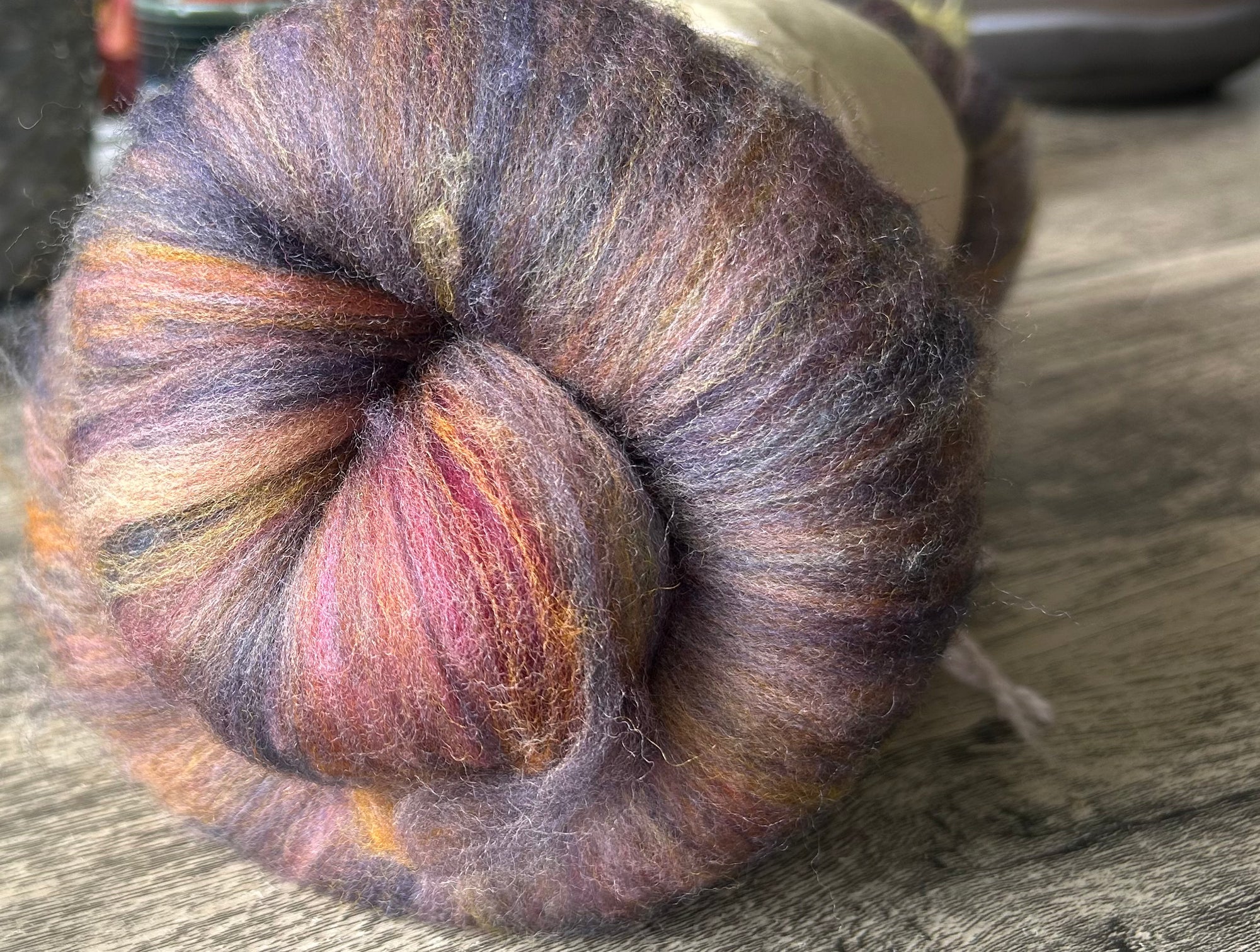 Hand Dyed/Carded Batt 7 - Corriedale/Rambouillet