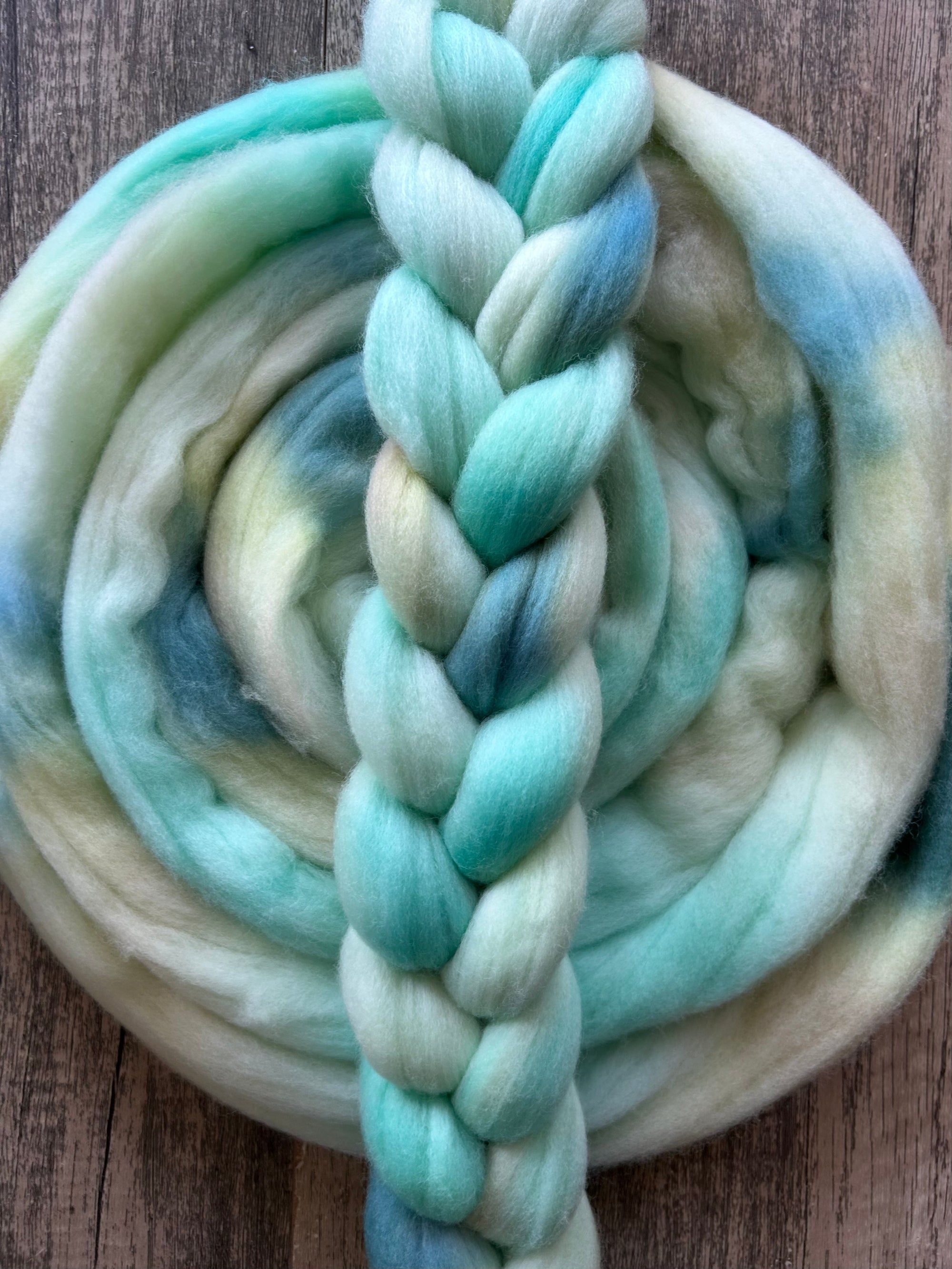 OOAK Mint  - Non Superwash Polwarth Fibre