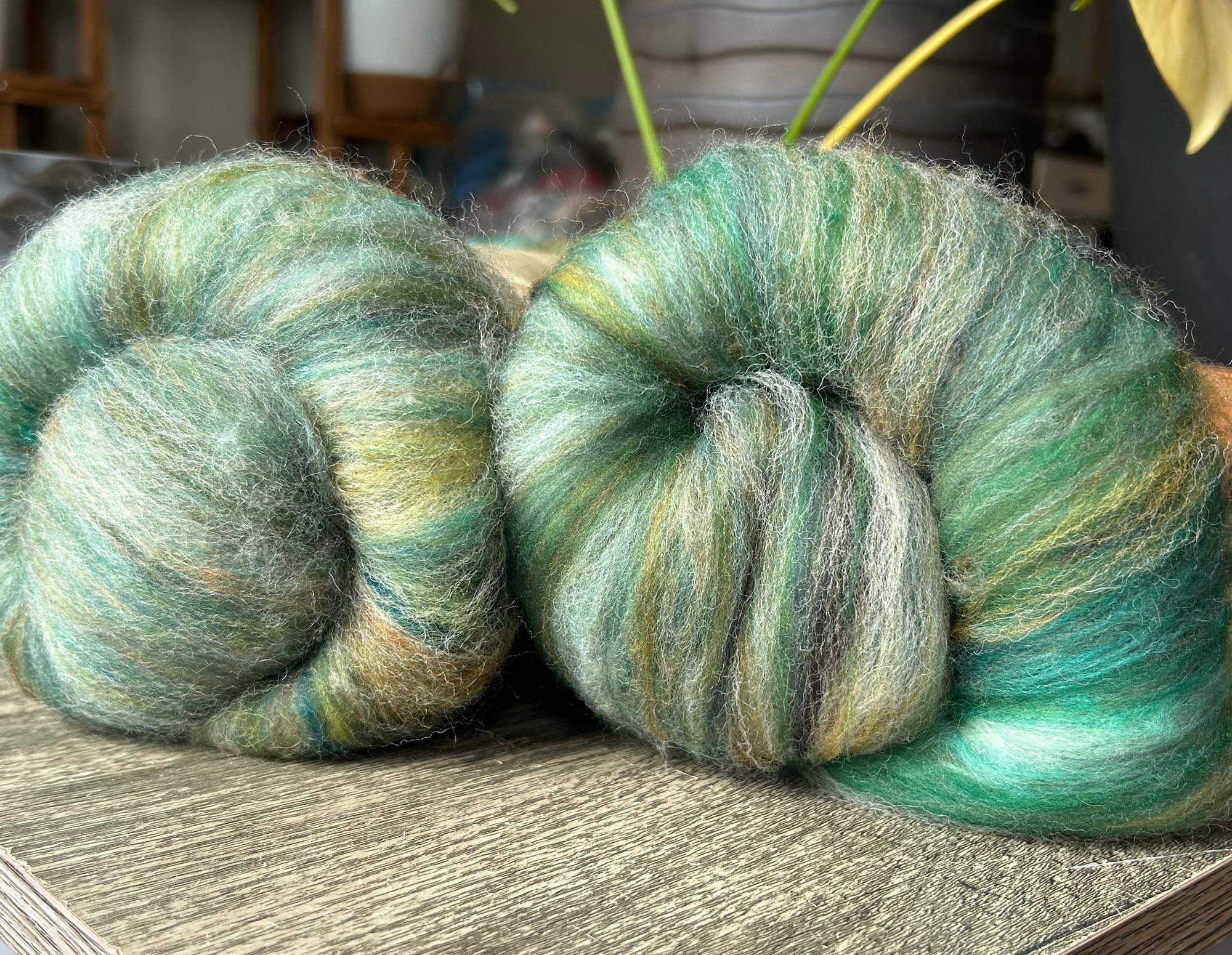 Hand Dyed/Carded Batt 3 - Superwash Merino, Corriedale, Rambouillet, Cashmere