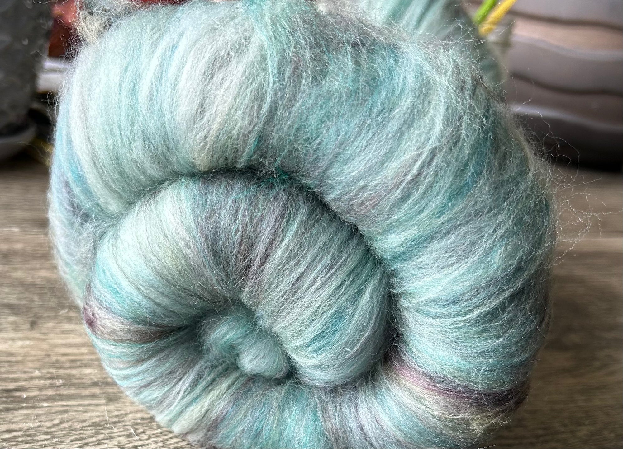 Hand Dyed/Carded Batt 9 - Superwash Merino/Nylon/Cashmere