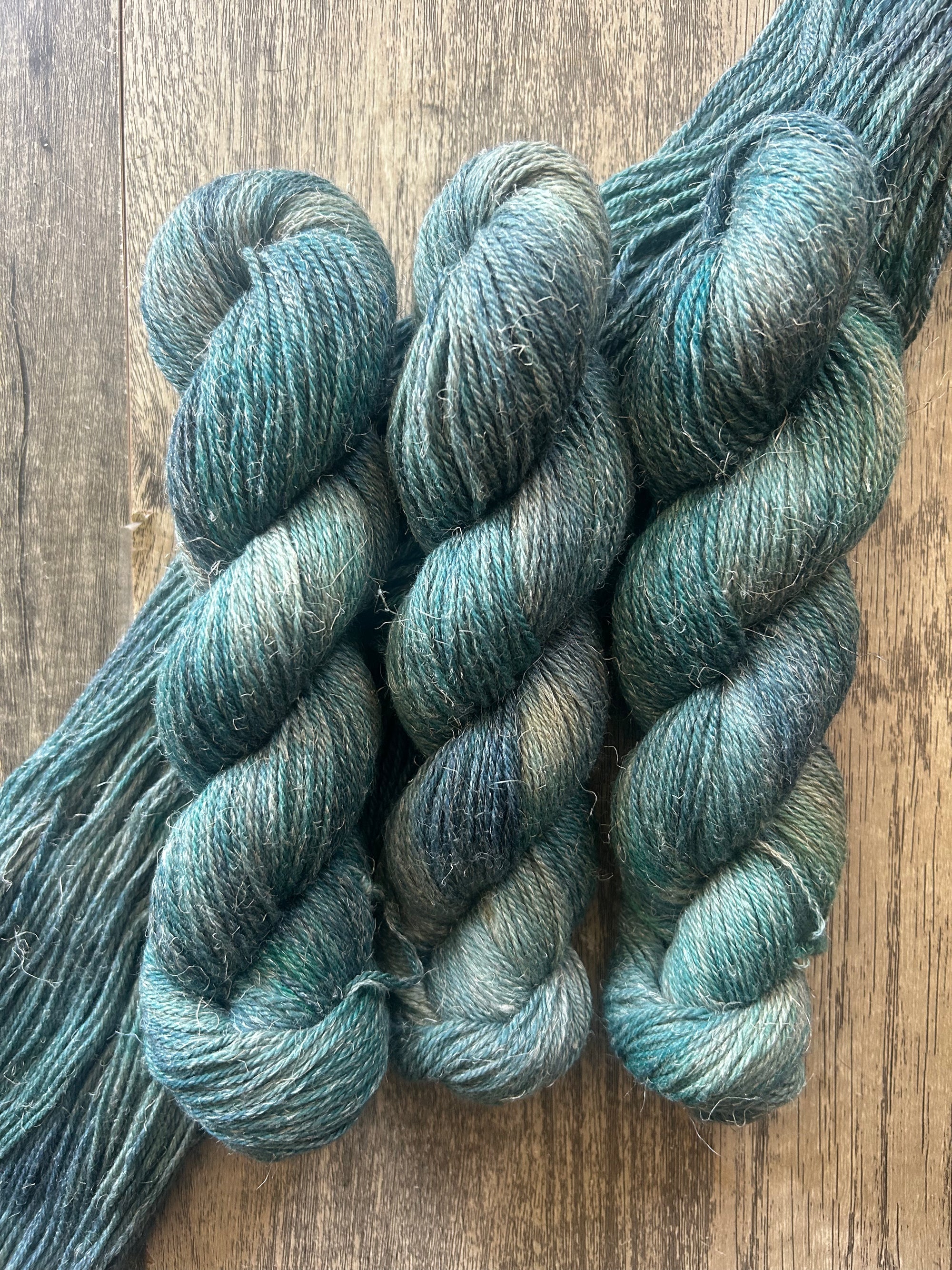 Stormy OOAK - DK 70/30 Wool/Linen