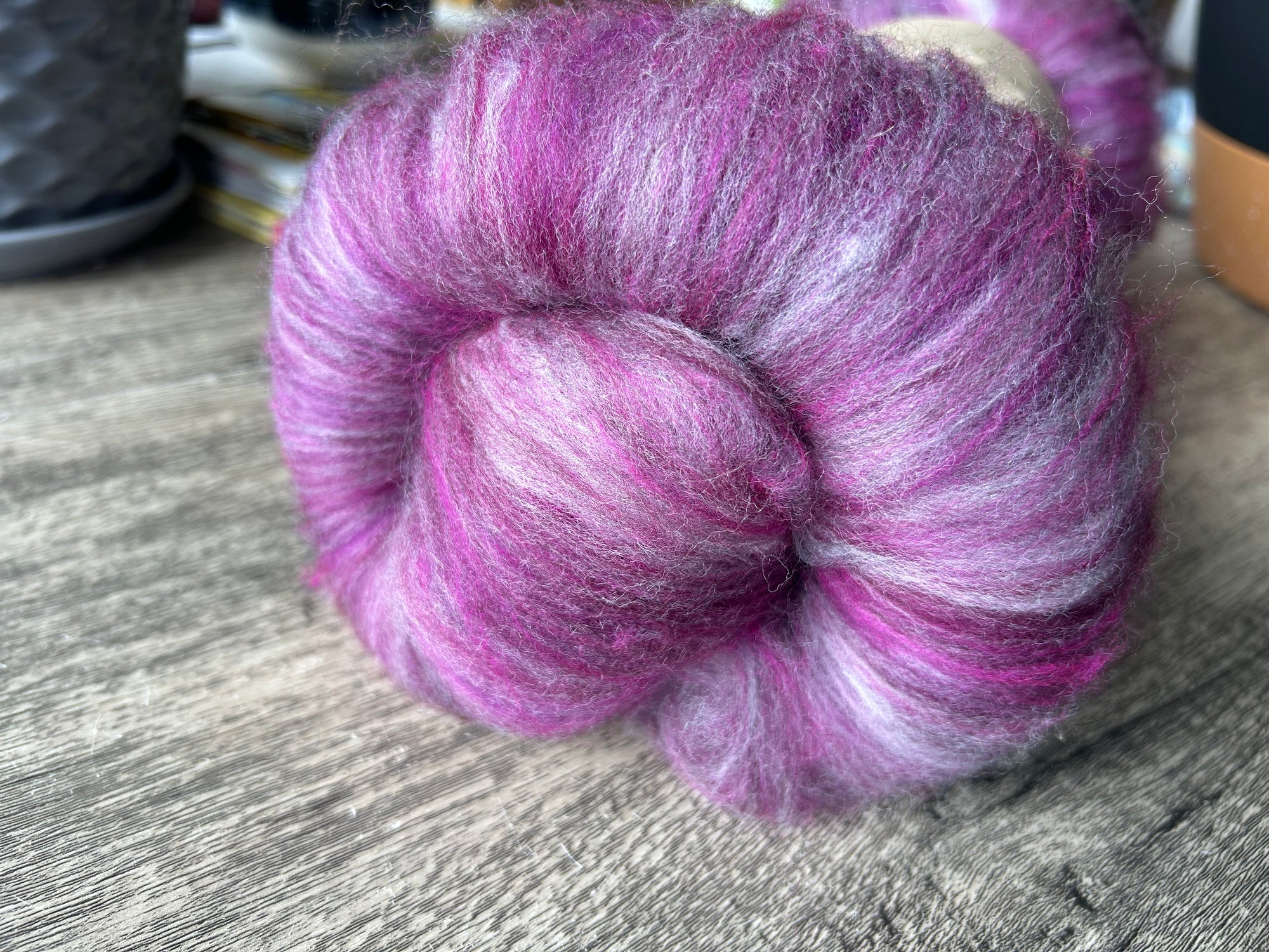 Hand Dyed/Carded Batt 5 - Rambouillet Polwarth