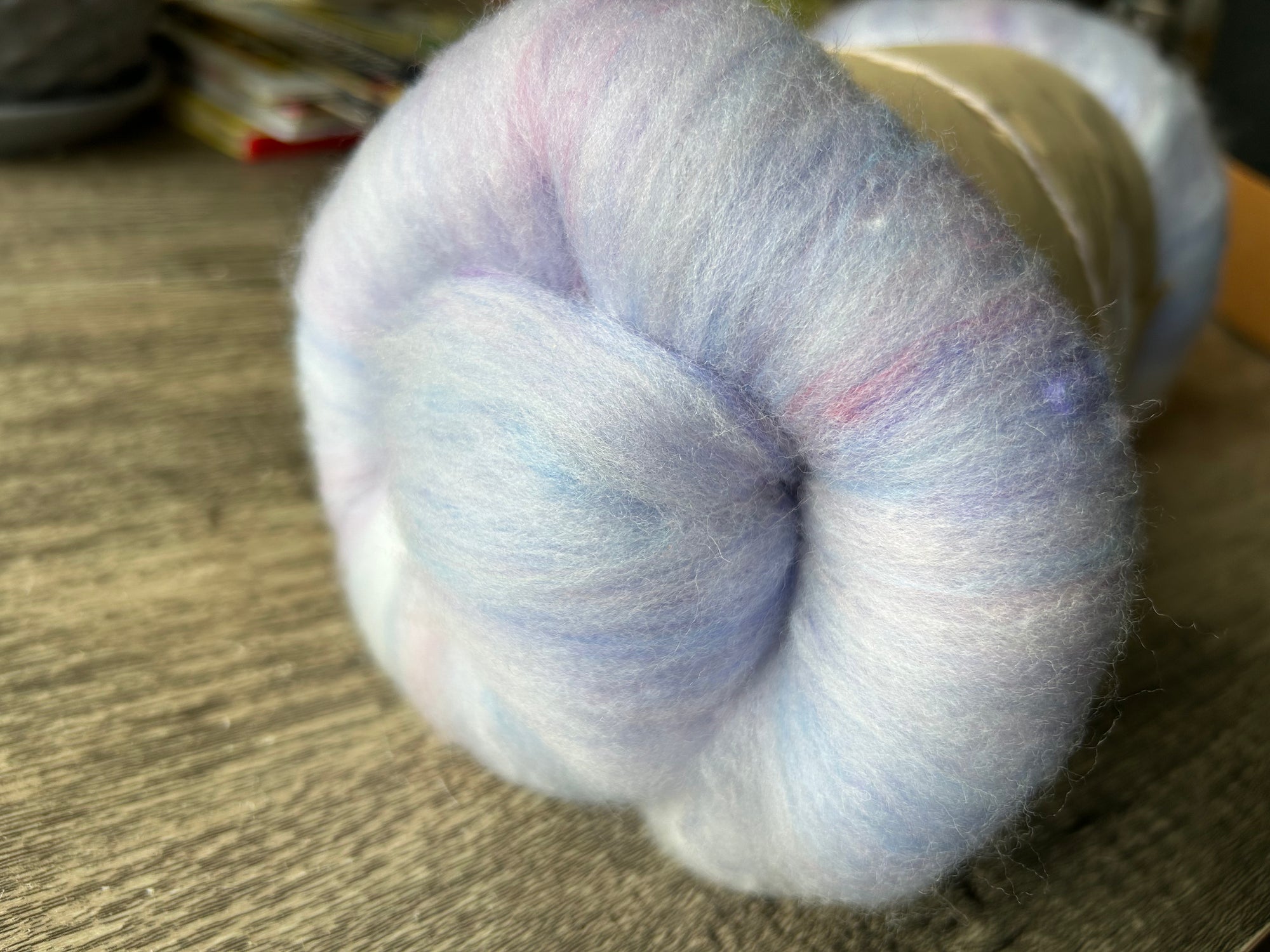Hand Dyed/Carded Batt 8 - Superwash Merino/Nylon + Rambouillet