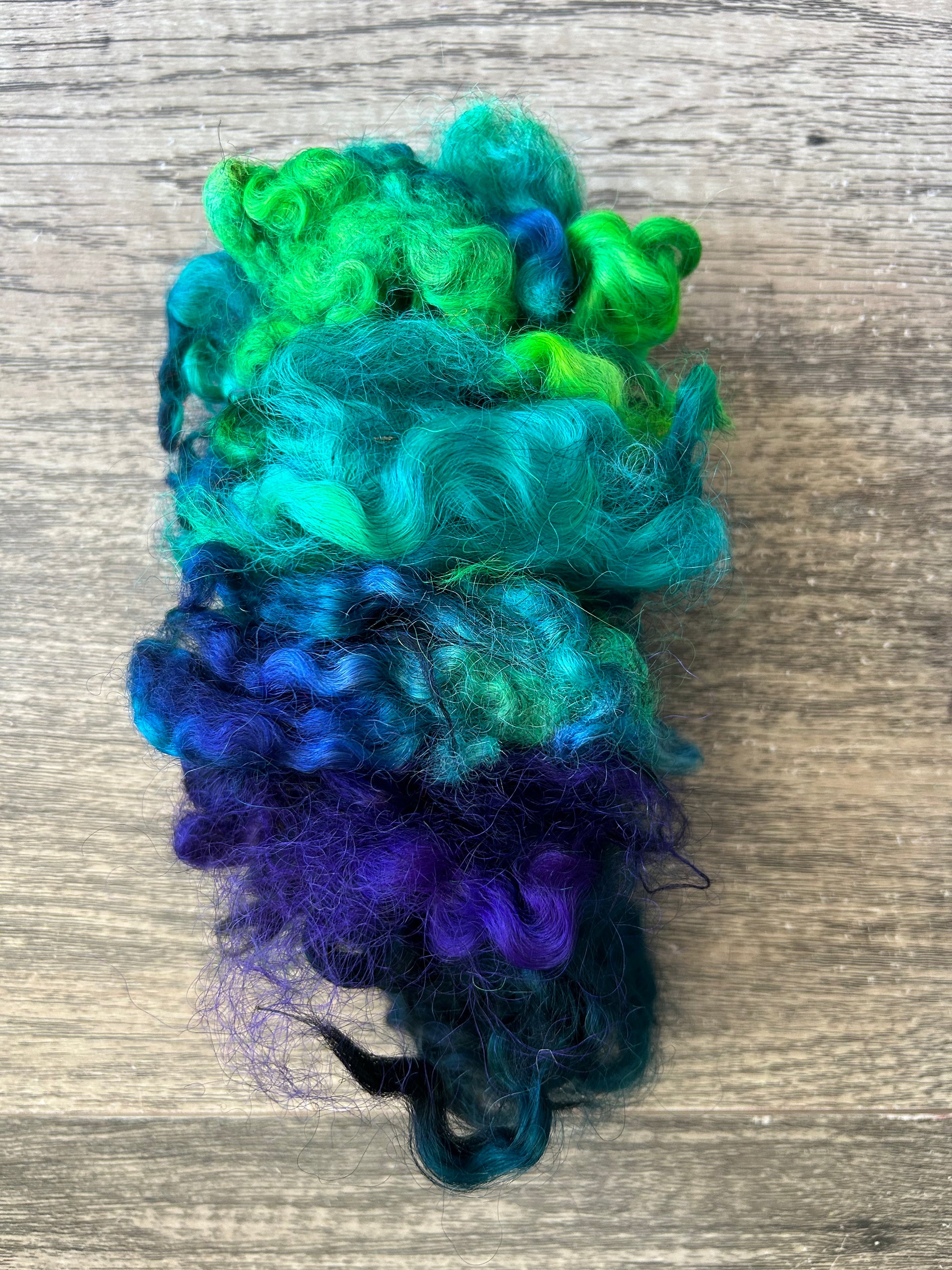 Cool Tones - Hand Processed/Hand Dyed Gotland x BFL x Merino Locks