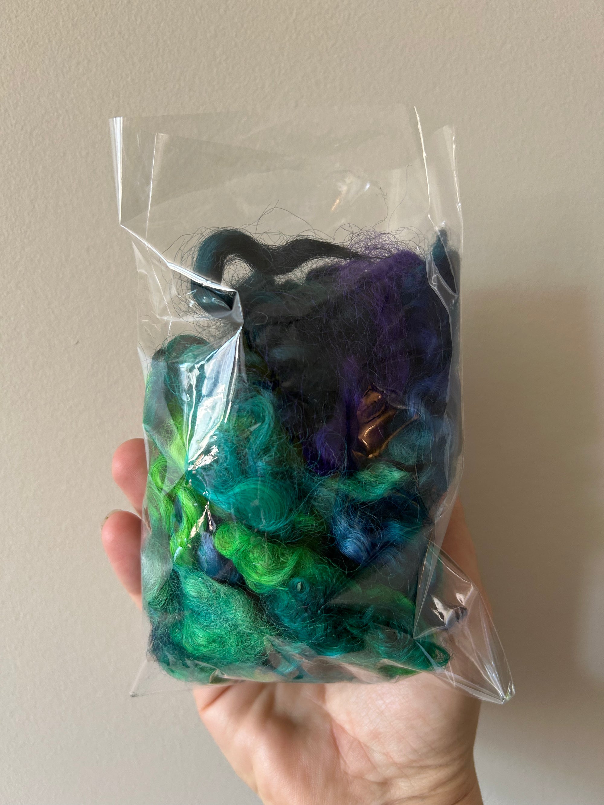 Cool Tones - Hand Processed/Hand Dyed Gotland x BFL x Merino Locks