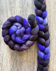 Foolproof Fractal Purple - Non Superwash Grey Merino Fibre