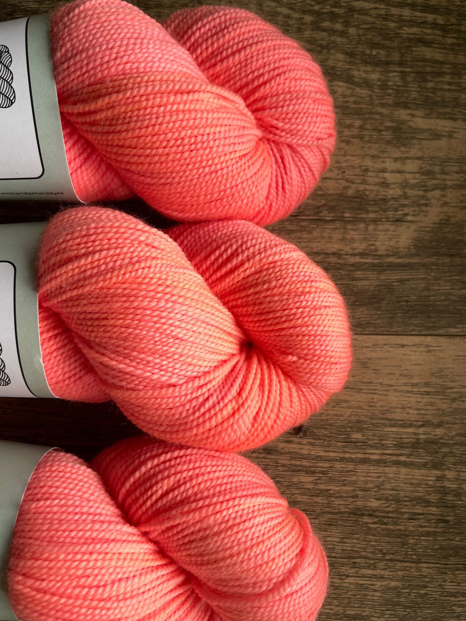 Hot Coral - Sock High Twist 85/15
