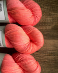 Hot Coral - Sock High Twist 85/15