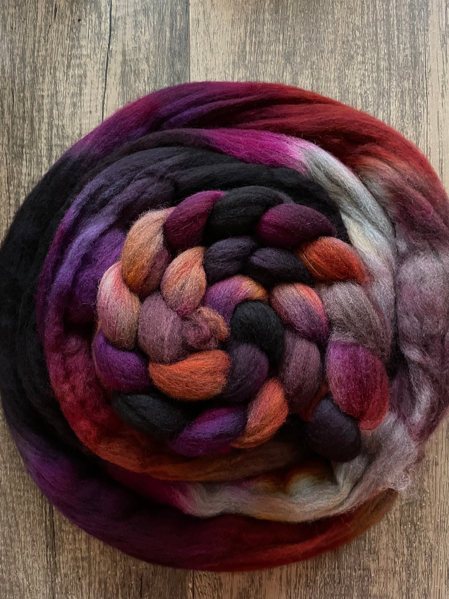 Rage Berry - Non Superwash Grey Merino Fibre