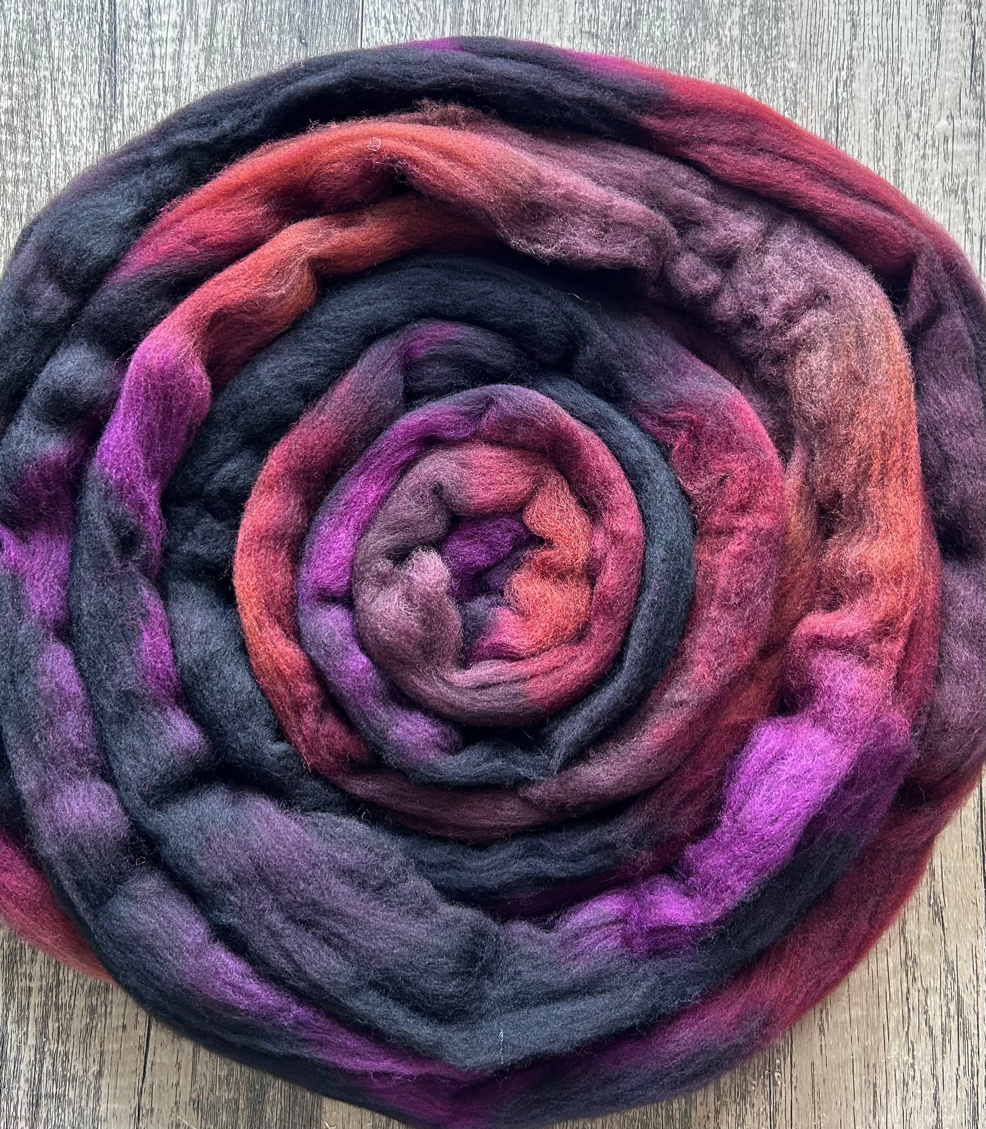 Rage Berry - Charcoal (20.3 micron) Haunui Fibre