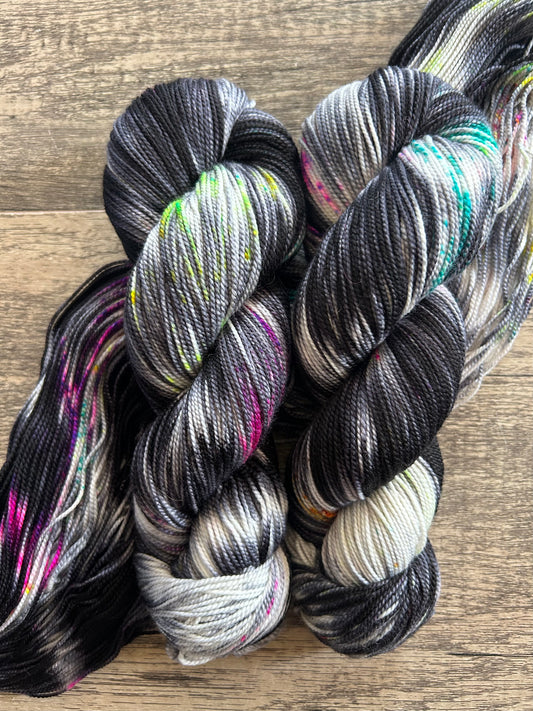 Rainbow Zebra - Sock High Twist 85/15