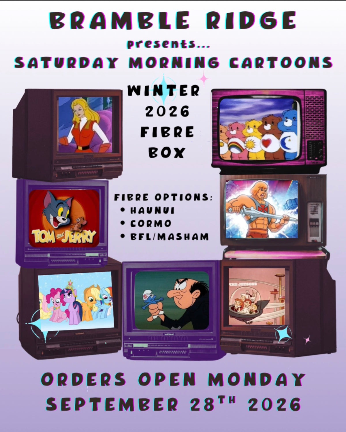 Saturday Morning Cartoons - 2026 Winter Fibre OR Yarn Experience