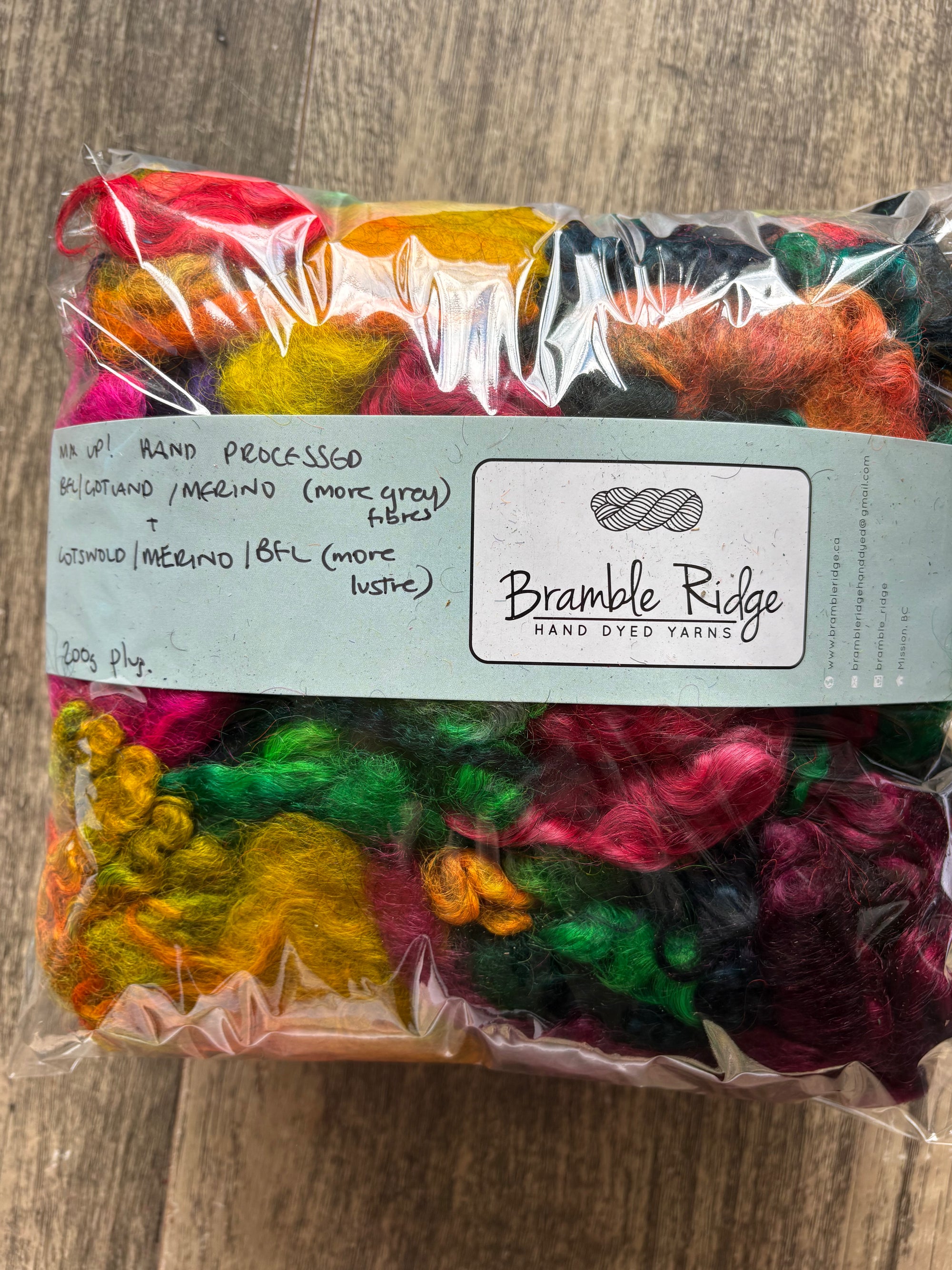 Mixed Bag - Hand Processed/Hand Dyed Cotswold x BFL x Gotland + Gotland/Merino