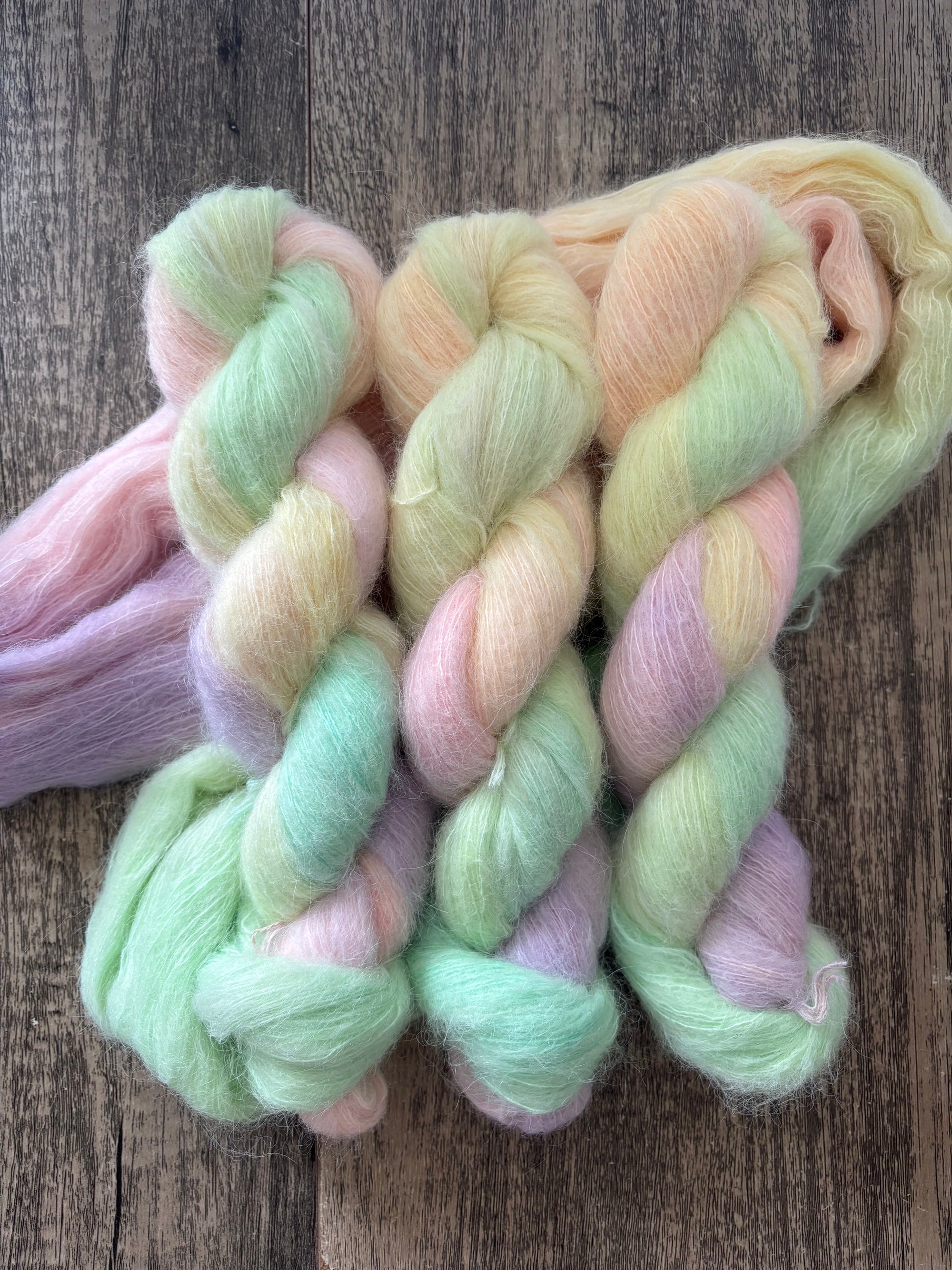 Pastel OOAK -  Suri Alpaca Silk Lace