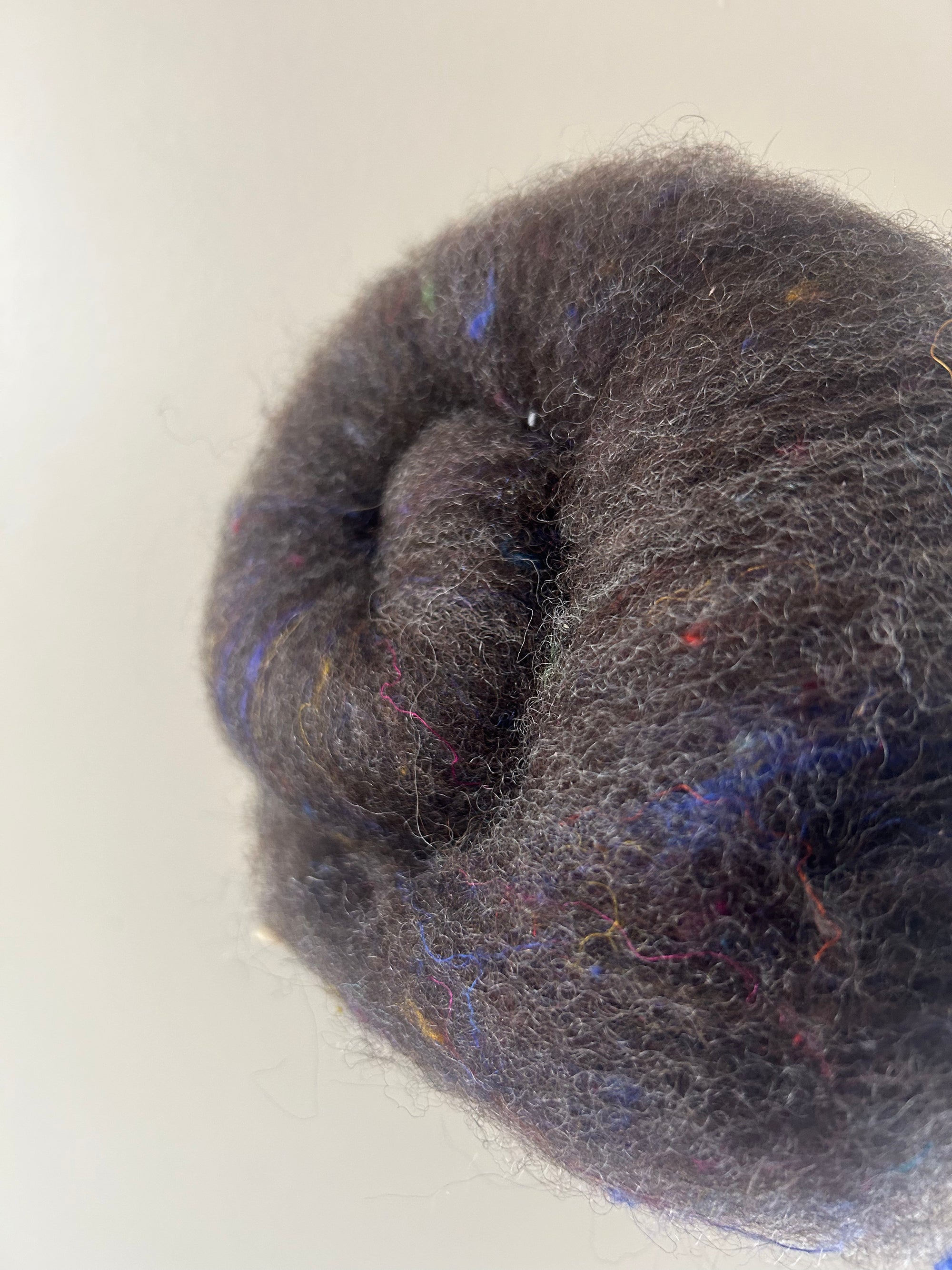 Hand Dyed/Carded Batt - 40% BFL Lamb, 40% CVMxBorder Leicester, 10% Tussah 10% Sari silk