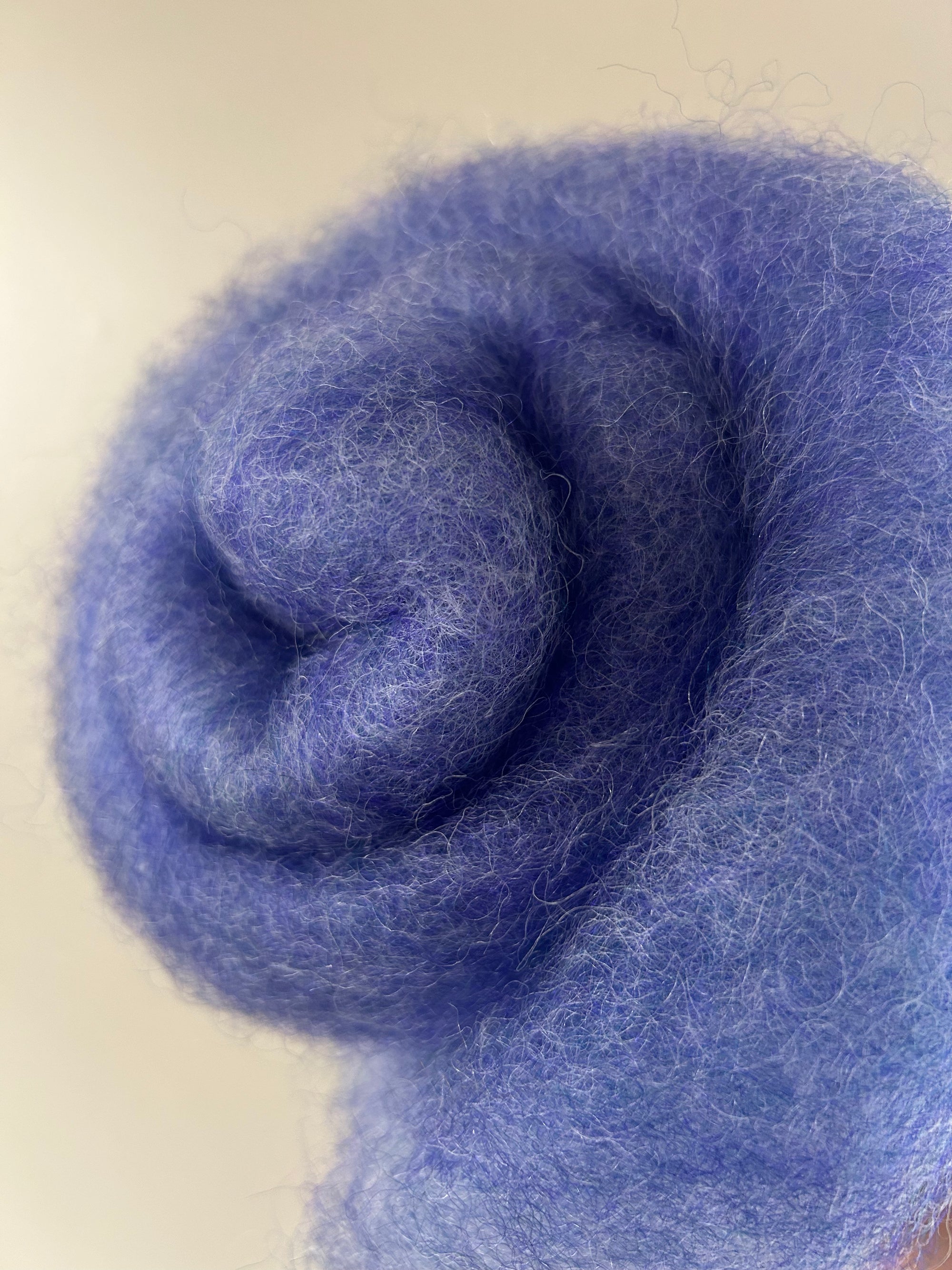 Hand Dyed/Carded Batt - 100% Romney (Violet)
