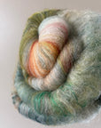 Hand Dyed/Carded Batt - Corriedale Silk (Duck)