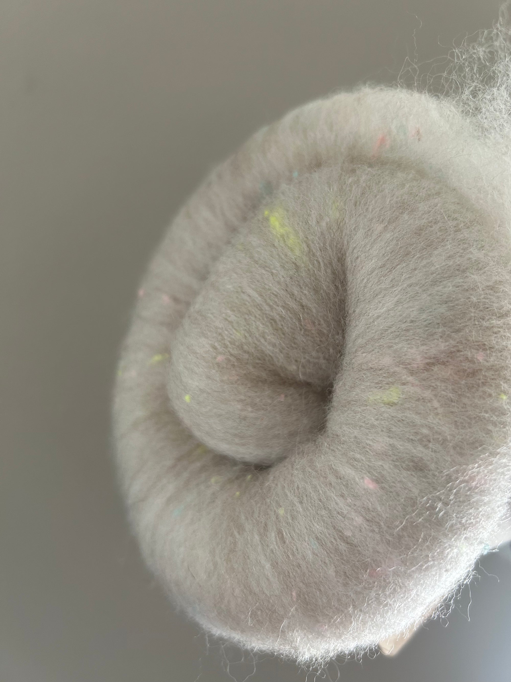 Hand Dyed/Carded Batt - 30% Haunui, 30% Rambouillet x, 40% Alpaca + Silk Nepps