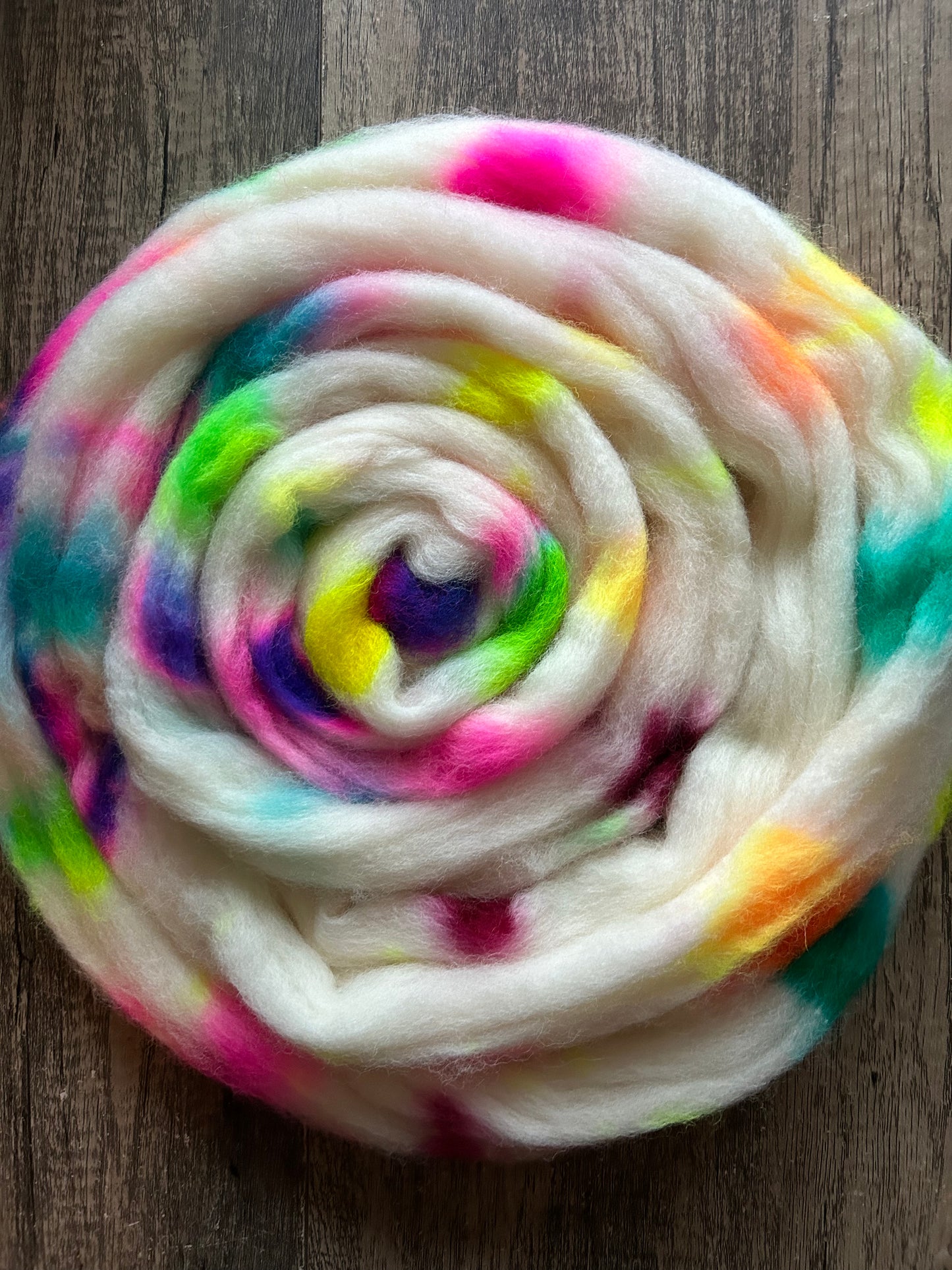 Tie Dye  - Corriedale Fibre