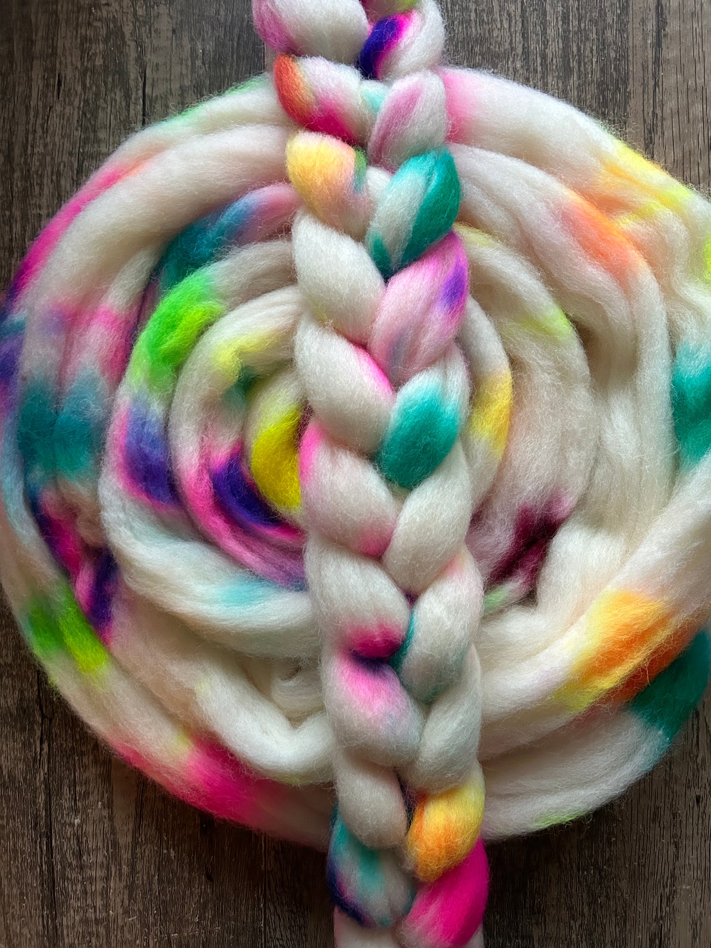 Tie Dye  - Corriedale Fibre