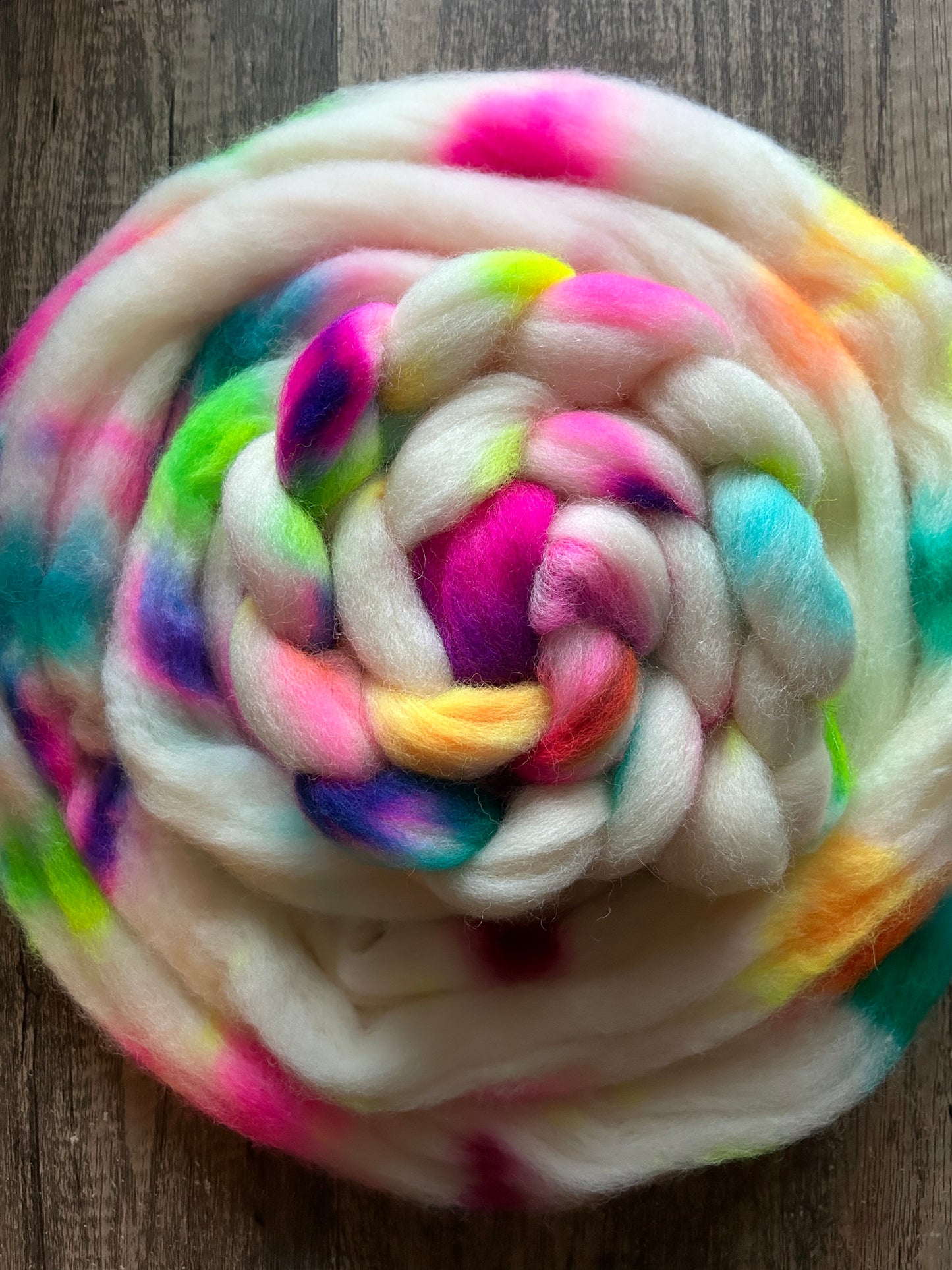 Tie Dye  - Corriedale Fibre