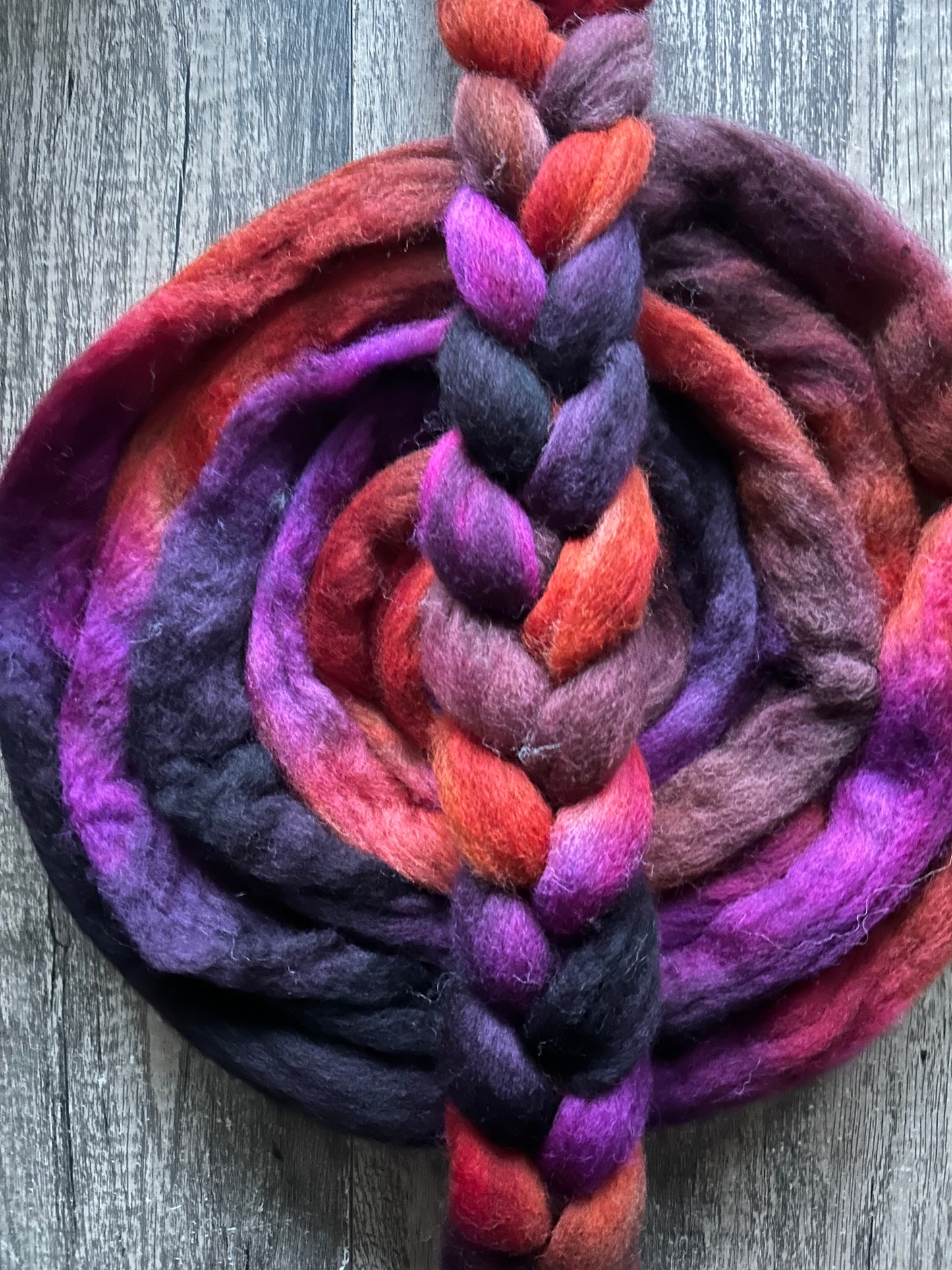 Rage Berry  - Corriedale Fibre