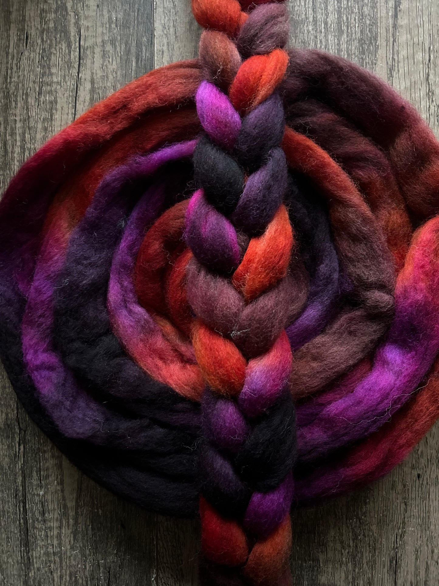 Rage Berry  - Corriedale Fibre