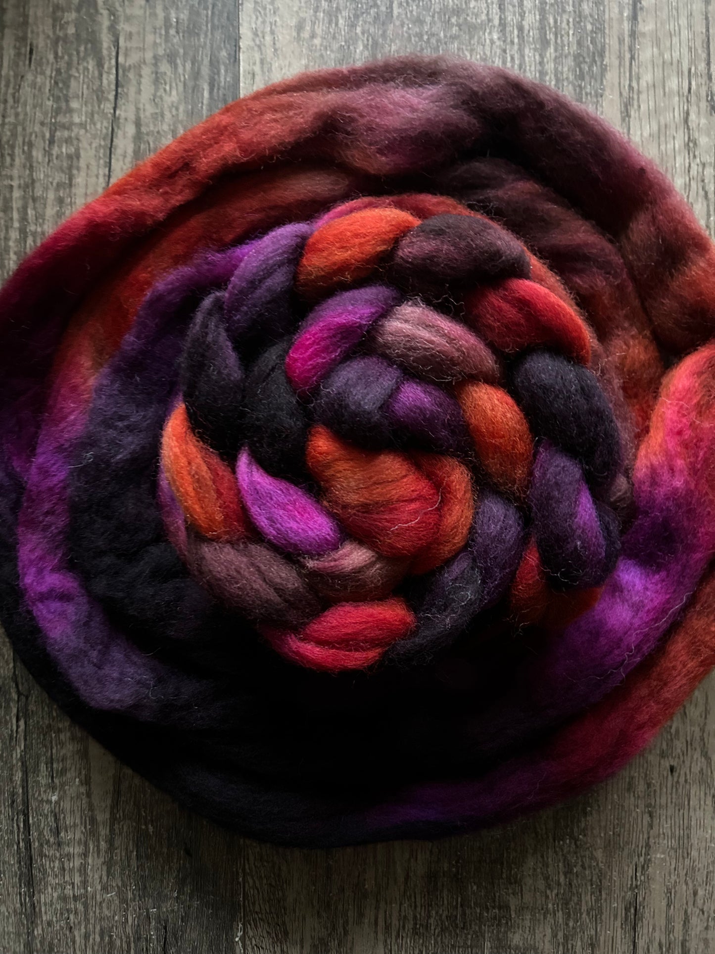 Rage Berry  - Corriedale Fibre