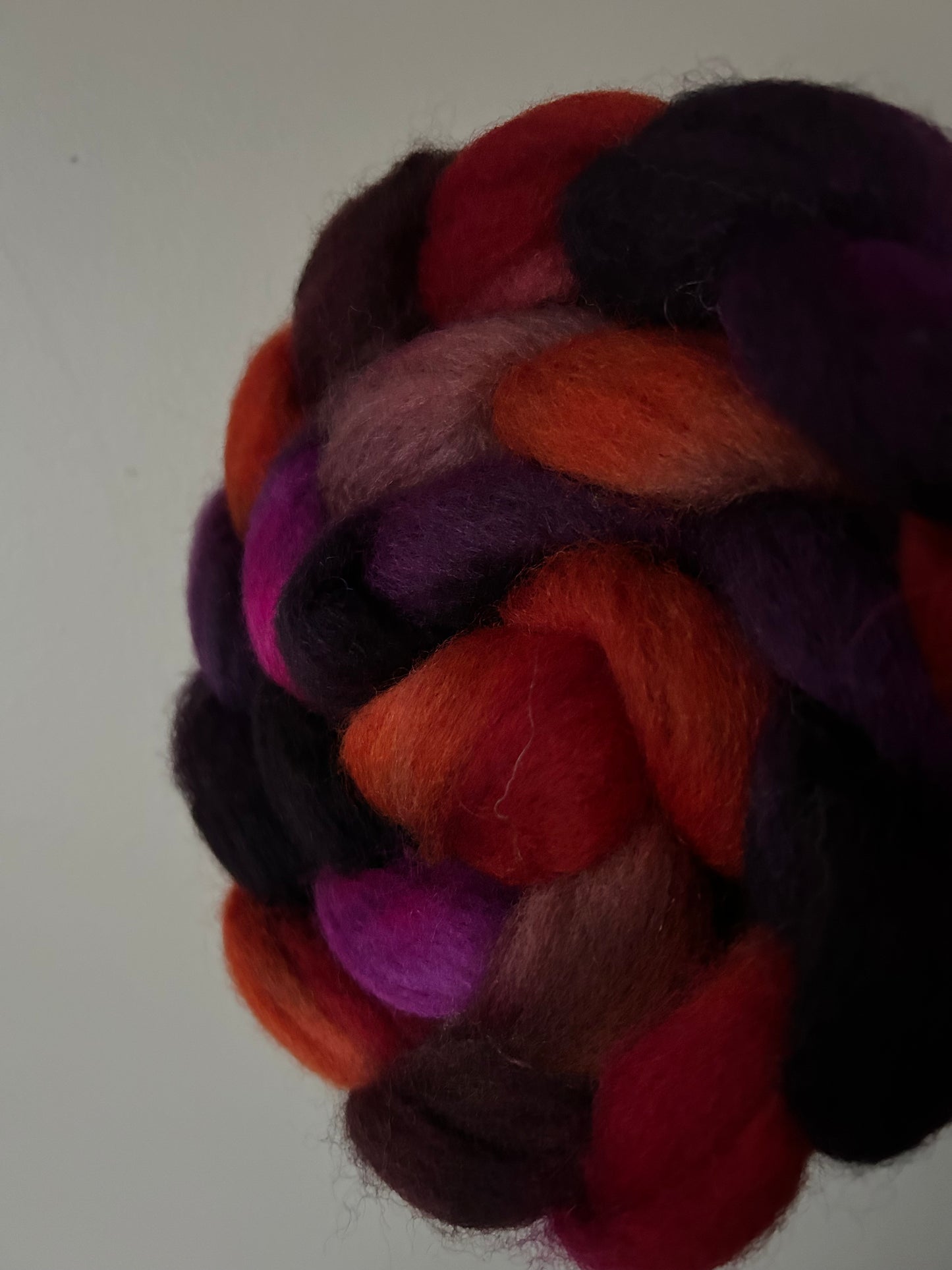 Rage Berry  - Corriedale Fibre