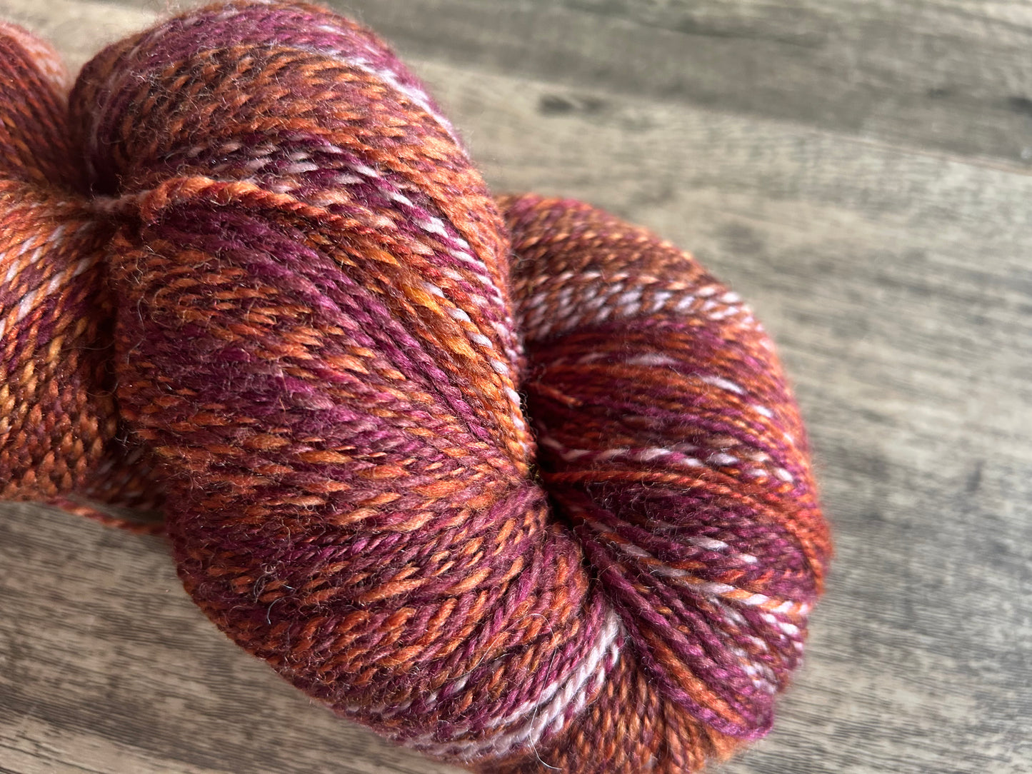 Rambouillet Silk - Fingering/Sport Weight Handspun