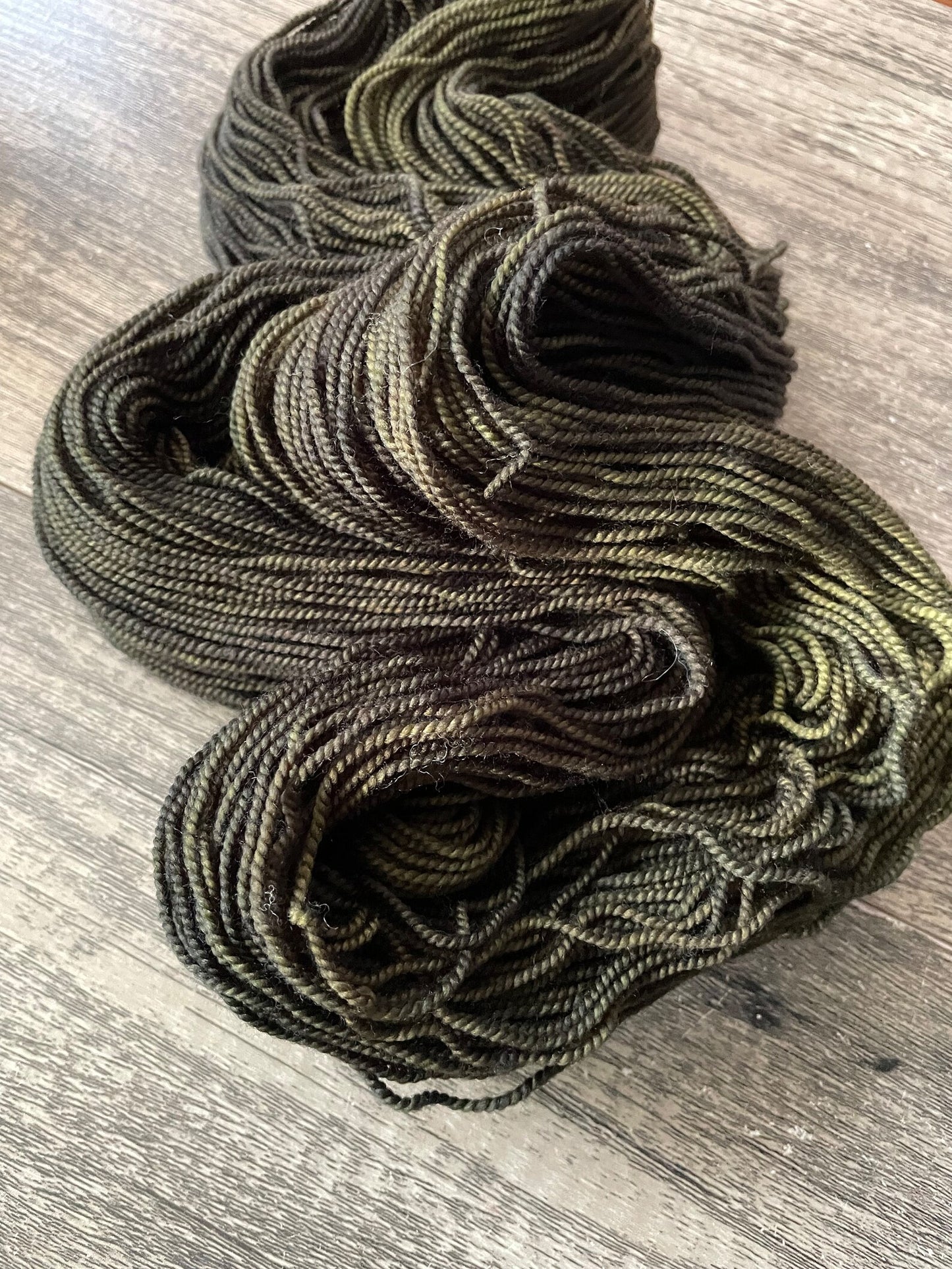 Dark Olive - Sock High Twist 85/15