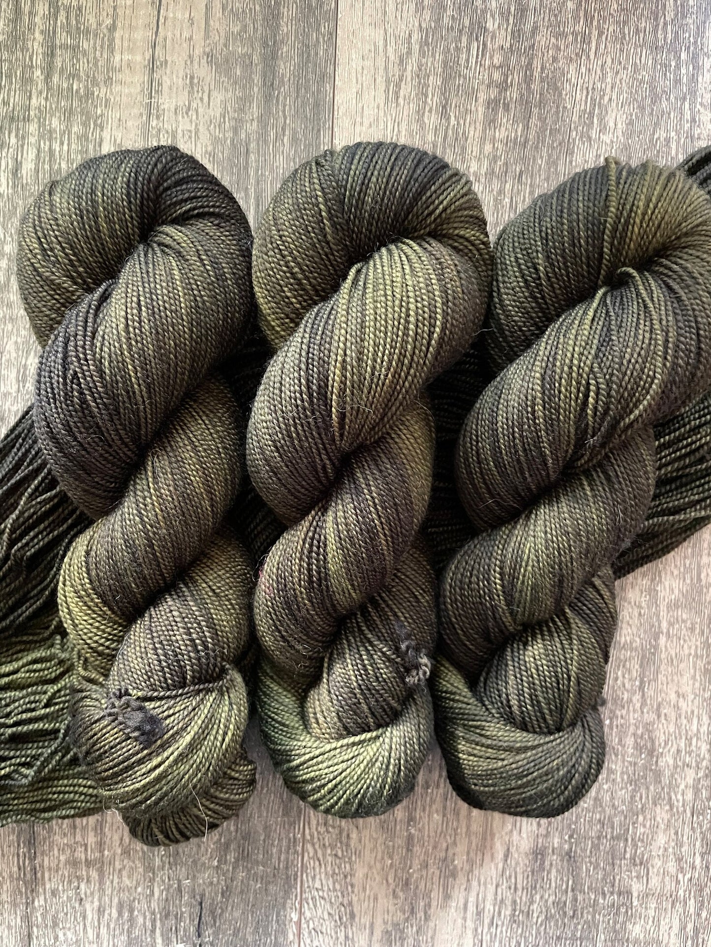 Dark Olive - Sock High Twist 85/15